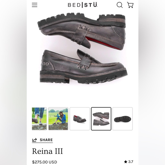 Bed Stü Reina 111 loafer in black rustic - Picture 4 of 9